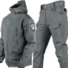 Abbigliamento da palestra inverno impermeabili di giacche tattiche set di uomini da caccia a guscio morbido per esterni