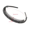 20st/Lot Awaytr Luxury Non-Slip Rhinestone Hair Hoops Bands Women Tooth Elastic pannband för kvinnor Glänsande hårhår