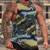 Erkek Tank Tops 2024 Yelek Baskılı Yıldız Deseni Yaz Boş Zamanlı Spor Fitness Büyük Boy Y2K Tarzı Moda T-Shirt