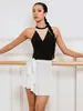 Stage Wear Women Adult Latin Dance Costume Backless Jumpsuit With Chest Pad National Standard Cha Training Suit