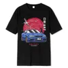 Herr t-shirts bomull initial d t shirt män kvinnor harjuku överdimensionerad t-shirt rolig jdm legend bil tshirt nissan skyline r34 t shirt t240505