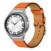 Geen openingenriem voor Galaxy Watch 654 40mm 44 mm 5Pro 45 mm Leather Quick Fit Band voor Watch 64 Classic 47 43mm 42 mm 240415