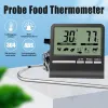 Grills Termómetro de alimentos digitales sonda de cocina medidor de carne Alarma de cocción Temporizador de agua BBQ Milk Oil Líquido Termómetro de horno de parrilla