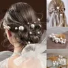 Joyas para el cabello de boda 18 piezas Pearl Bridal Batepin Metal Barrette Pin Rhinestone Wedding Hairstyle Design Herramientas para mujeres Accesorios para el cabello de fiesta