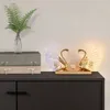 테이블 램프 오울라 현대 크리스탈 스완 램프 창조적 디자인 LED 데스크 조명 장식 홈 거실