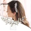 Bandons de mariage Bielchs Bijoux de la mariée Clipt Courte-Coèvre Crystal Crystal Headwear Bride Hair Accessoires Q240506