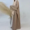 Vêtements ethniques 2024 Ramadan Khimar Abaya Saudi Arabie Turquie Islam Broderie Moon Cardigan Musliman Robe de prière Robes pour femmes
