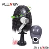 Wig Stand Plussign Grey Fresh Head Sechying Unit For Lace Wigs Cap Hairnet Sècheur avec support Disqueur MANNEQUIN DEVRAIS