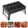 Accessoires Portable BBQ Charcoal Grill Roestvrij staal Small Mini BBQ Tool Kit Outdoor Cooking Camping Picnic Beach Portable BBQ