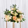 Bröllopsdekoration Artificial Flower Stage Welcome Flowers Outdoor Bride Pos Accessories 240506