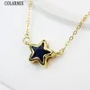 Kettingen 10 stuks Crystal Star Charms hanger ketting goud vergulde kleine schattige zirkonia vrouwen cadeau 52915