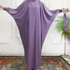 Abbigliamento etnico signore musulmani Abaya Dubai Abito da donna con manica pipistrello con cappuccio con cappuccio con cappuccio con cappuccio con cappuccio con cappuccio