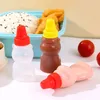 Ensembles de vaisselle 4pcs mini-bouteilles d'assaisonnement bouteilles de tomate