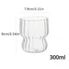 Tambuli 1pc da 300 ml di vetro tazza d'acqua tazza di caffè Risistente al calore Latte Latte gelato bevitura di bevande estate h240506