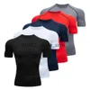 T-shirts masculins T-shirt masculin Classic Design Casual Toft Fitting Fitness Compression Shirt Séchage rapide Mode d'été H240506