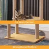 Scratchers 115cm 45.28 Inches Luxury Modern Cat Tree Tower Climbing Pets Scratching House Posts Wooden Large Space Capsule Cat Condo