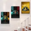 Livraison moderne Art mural esthétique F1 Classic Car Racing Hd Huile sur toile Affiches et imprimés Cadeau de salon de chambre à coucher pour la maison