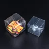3050pcs PVC Square Clear Candy Box Boxes Cioccolato Boxies Caspette da stoccaggio di nozze Packaging 240506