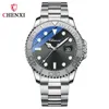 Chenxi Dawn Assista New High End Mens Water Ghost Solid Steel Banda Calendário Night Light Waterponep Quartz