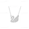 Mode kvinnor diamant halsband 14k guld svan designer halsband diamanthänge ins stil designer halsband känslomässiga gåva smycken för kvinnor att uttrycka sina kärlekar