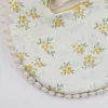 3PCSSet Baby Flower BIBS Pałą na głowę Bow Nylon Hairbands Podwójna ślina Ręcznik Karmienie Szalik Bekra