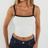 Tank da donna Top sexy senza schienale Donne carine y2k a maglietta a maniche camisole camisole 2000 per ragazze bianche magliette estive streetwear 2024 basic