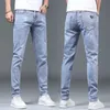 Jeans masculins Nouveau printemps / été bleu lavage coréen mode décontracté pur mince denim élastique denim jeunesse de luxe