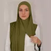 Ethnic Clothing Muslim Bonnet Hijab Scarf Instant Shawl Long Wrap Scarves Prayer Jersey For Women Fashion