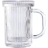 Tasses 350 ml de verre tasse avec du jus de thé à bulles transparent bière coke peut lait mocha tasses petit-déjeuner couverture