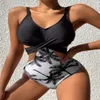 Swimwear femminile Tecnologia di stampa alla moda Tecnologia sexy Slipata Spazio Bikini Leopard Swimsuit