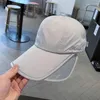 Bérets Polyester Baseball Hat Fashion Protection UV Breatch Sounge Sundir Sunding Strot Sweat Absorption Peak Paped Cap