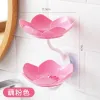 Plats à double couche Fleurs Forme Lotus Éclair Dainage Plat de savon Boîte Socon