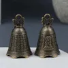 Decoratieve beeldjes 2 stks Retro China's mini bronzen sculptuur bid Boeddha Feng Shui Bell Home Garden Wind Bells Car Pendant accessoires