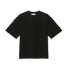 Camisetas masculinas syuhgfa coreana high street t-shirt personalizada design de cor sólida machos de manga curta de manga curta Casual 2024 verão