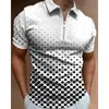 Men's Plus Tees Polos 2024 Nuevo estampado de solapa 3D Digital Outdoor Leisure Polo para hombres Camisetas de manga corta Tops