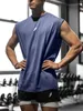 Herren T -Shirt Fitness Sports Weste Herren Sommer Freizeittraining Lose Plus Size Mesh Crewneck Unterhemd 59UU#