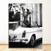 Wallpapers Vintage fashion home decoration posters women perfume pictures living room wall art printing black and white canvas J240505