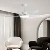 ホワイトLED天井ファンライトモダンなシンプルなレストランELベッドルームシャンデリア電気ホーム屋内装飾照明ランプ