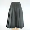 Jupes 58 cm de long jupe plissée Vêtements de mode coréens noirs blanc plus taille pour femmes harajuku gothic y2k