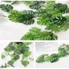 Dekorativa blommor Artifical Decoration Vine Delicate Artificial Ivy Leaf Garland Växt Fake LOCKAGE Party Wedding