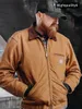Högkvalitativ varumärkesjacka, tungvikt Detroit Men's Leather Jacket, 24SS New Men's Workwear Jacket, fashionabla och mångsidiga stativkrage, gratis frakt
