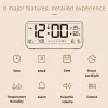 Horloges 1pc Classic Digital Alarm réveil avec LCD Grande température d'affichage et humidité dans la chambre à coucher (sans batterie)