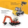 Modello Diecast Auto 3pcs Auto in lega Truck Truck Modello Dumper Toys for Boys Simulato Crawler Engineering Vehicle Cars Collection Regalo per bambini T240506