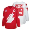 Heren T-shirts 1991 Coupé Team Canada Cup 99 Gretzky retro hockeytrui T240506