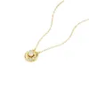 Catene 925 collana geometrica con zircone in argento sterling per donna girfaso rose rose hollow -out gioiello regalo goccia regalo