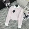 Camicette da donna camicie designer primavera/estate New PR Light Style Mature Mature Doppio tasca a taglio singolo Flip Flip Collar Shirt a maniche lunghe 0agg 0agg