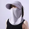 Chapeaux à bord large femmes couverture de couverture de cou de couche anti-UV