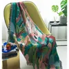 Textil City Forest Dancer Throw Filt Two Sides Soffa täcker trend Tassel Jungle Leaves Ins Home Decorative Tapestry 160x260cm 240419