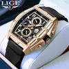 Orologi da polso di moda lige grandi uomini maschi guardano top impermeabile sport da uomo orologio silicone date automatica orologio da polso militare