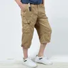 Herrenhosen Baumwollhose Sommer lässig Hosen Militär 5xl Cargo Shorts Armee Mti Pocket Capri Kleidung 2023 Drop -Lieferkleidung DHBR4